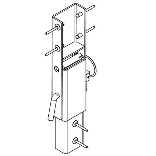 TOP hinge - extension for pillar 80x35/60x30, fasteners, pivot